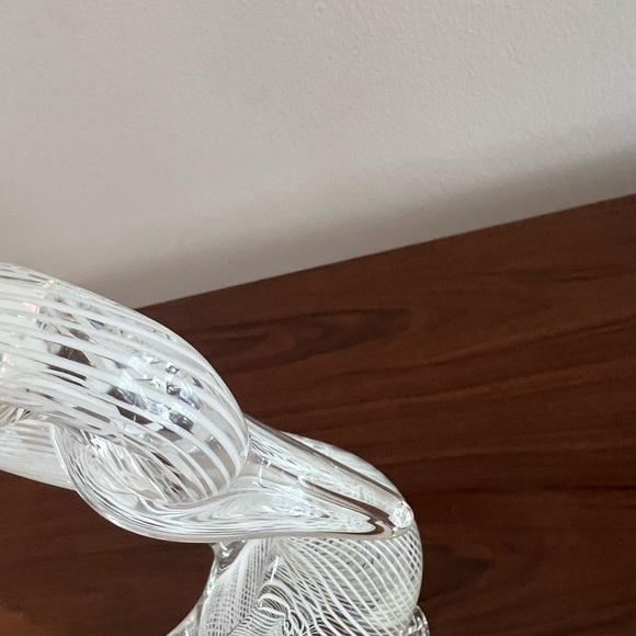 Vintage Murano Glass Hand Blown Glass Swan 11 Inches stunning!! - Picture 9 of 16